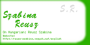 szabina reusz business card